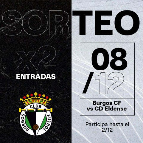 Sorteamos una entrada doble para el Burgos CF vs CD Eldense